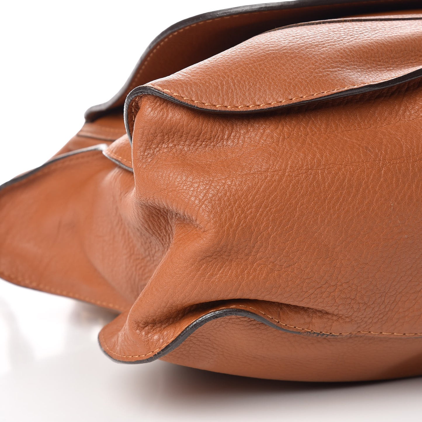 Calfskin Large Marcie Satchel Tan