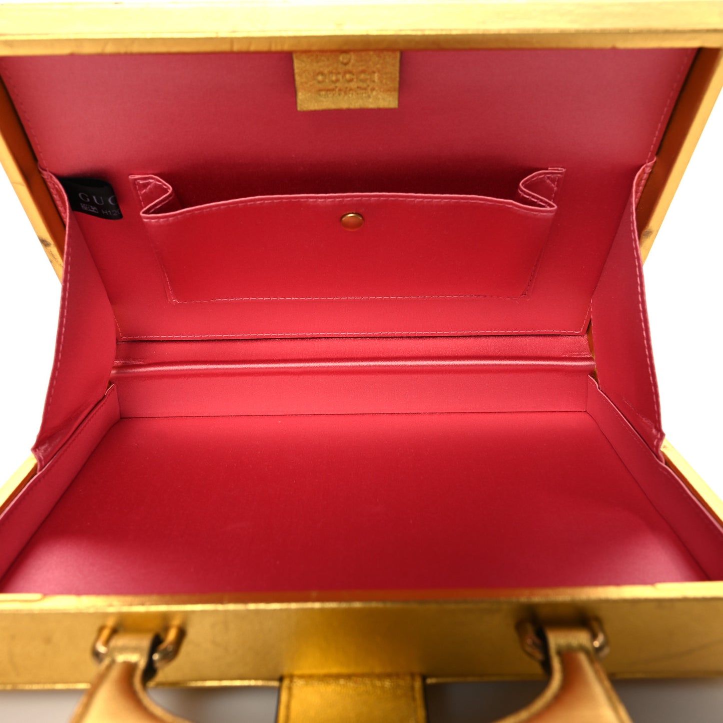 Metallic Nappa Matelasse Broadway Top Handle Bag Gold