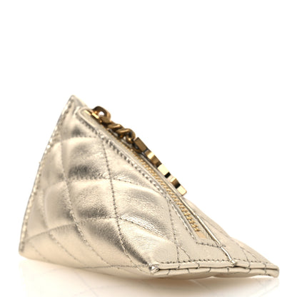 Saint Laurent Metallic Calfskin Berlingo Bag Charm Platino 4 of 8
