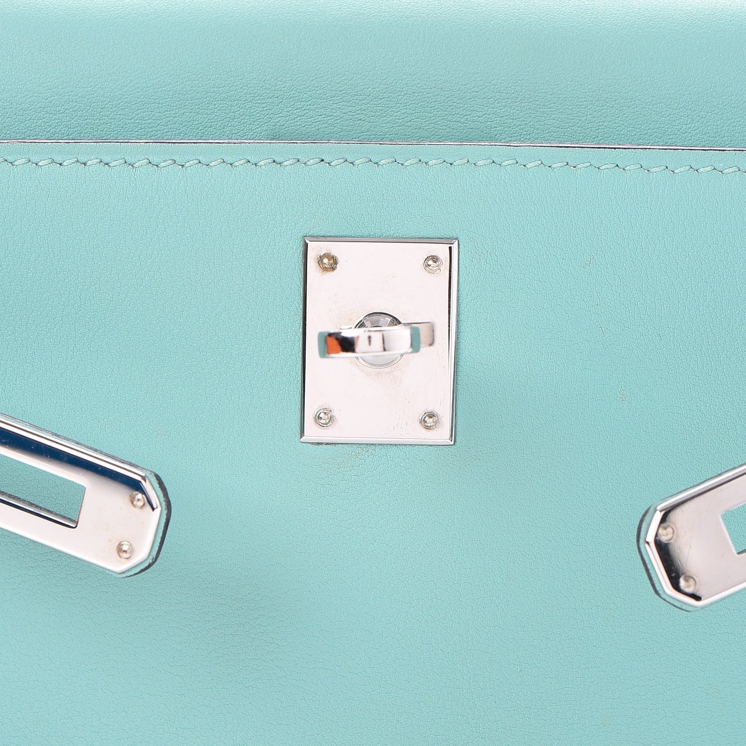 Hermes Swift Kelly Pochette Clutch Bleu Atoll 21 of 30
