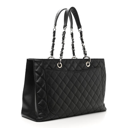 Chanel Caviar Quilted XL Grand Shopping Tote GST Black 3 of 10