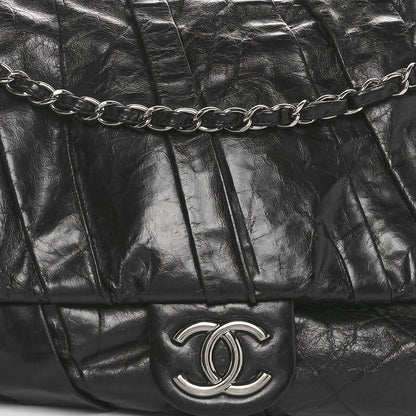 Chanel Glazed Calfskin Twisted Maxi Flap Black 8 of 10
