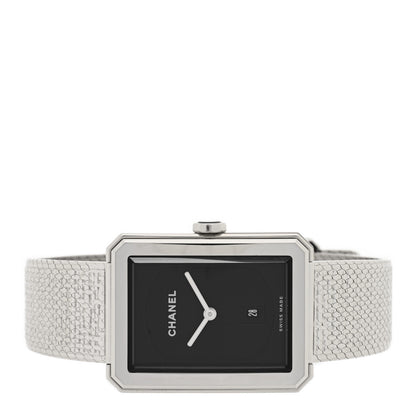Chanel Stainless Steel 26mm Boy-friend Tweed Quartz Watch Black 2 of 4