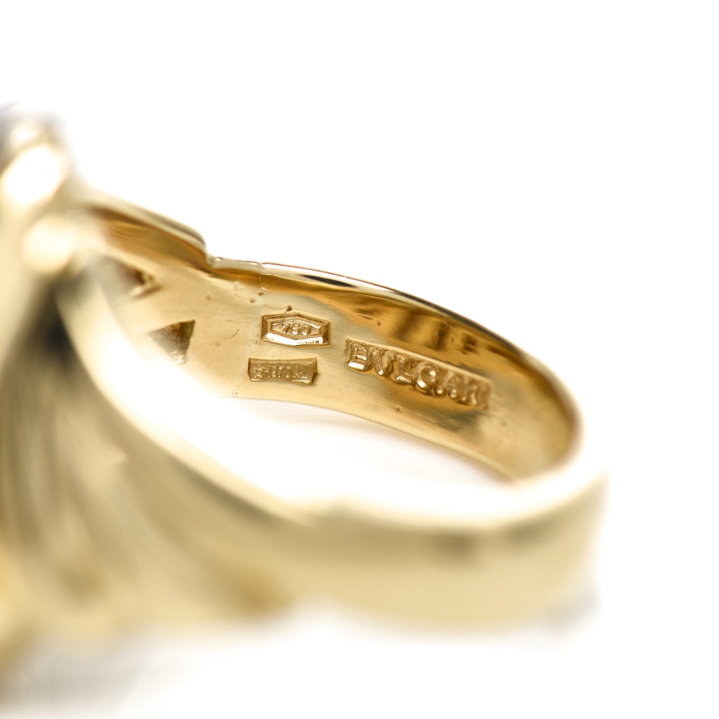 18K Rose Yellow White Gold Tri-Tone Triangle Ring 48 4.5