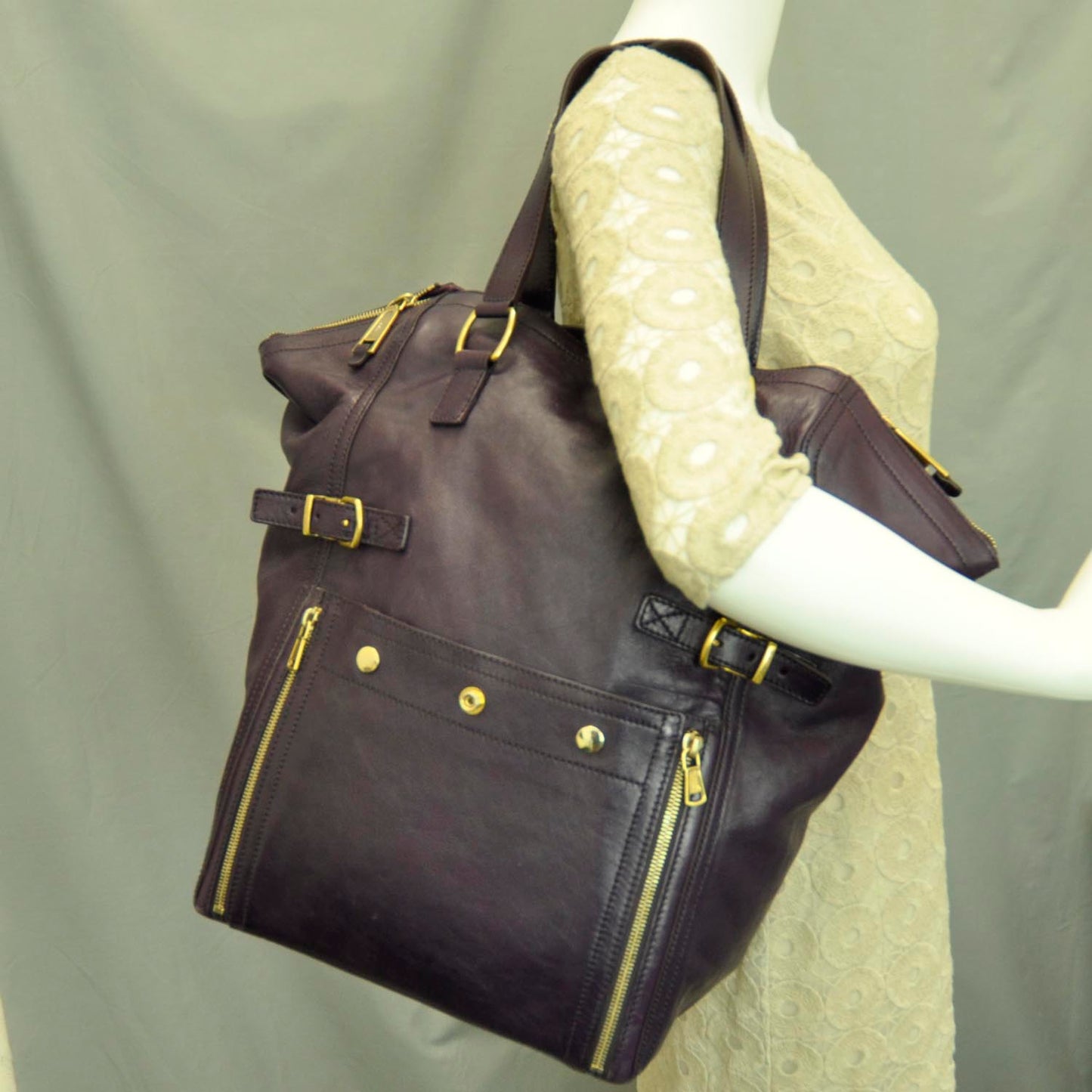 Large Downtown Tote Purple