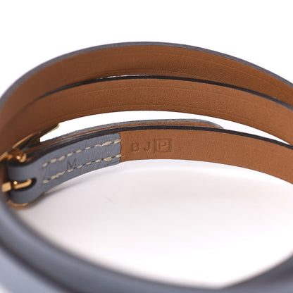 Hermes Swift Hapi 3 MM Triple Tour Wrap Bracelet M Bleu Lin 5 of 6