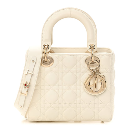 Christian Dior Lambskin Cannage Small My ABCDior Lady Dior White 1 of 16