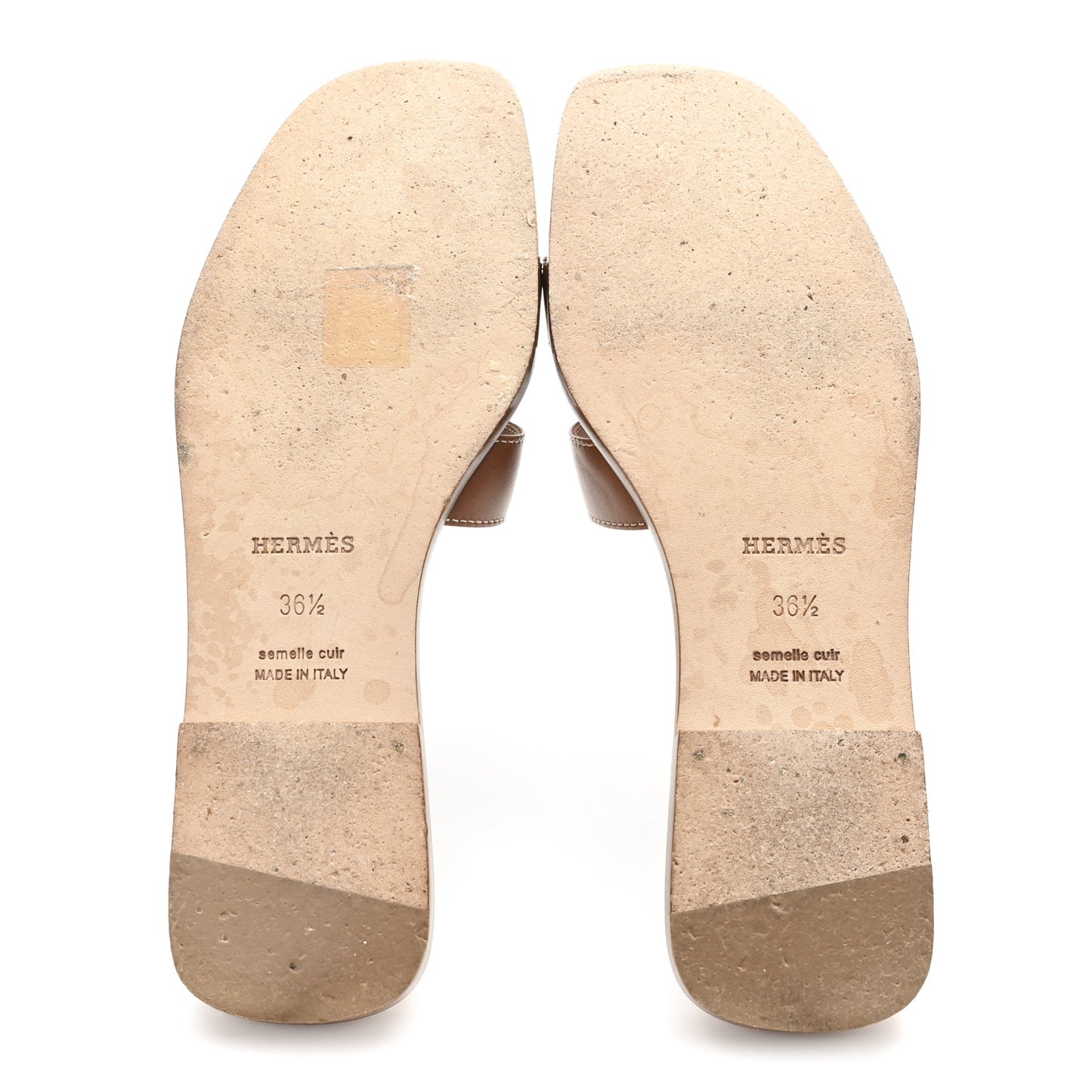 Box Calfskin Oran Sandals 36.5 Gold