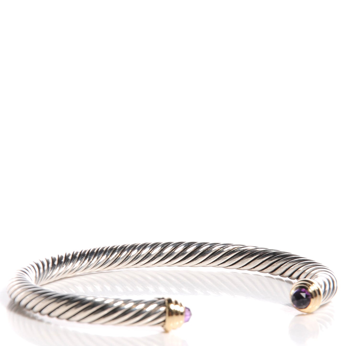 Sterling Silver Amethyst 5mm Cable Classics Cuff