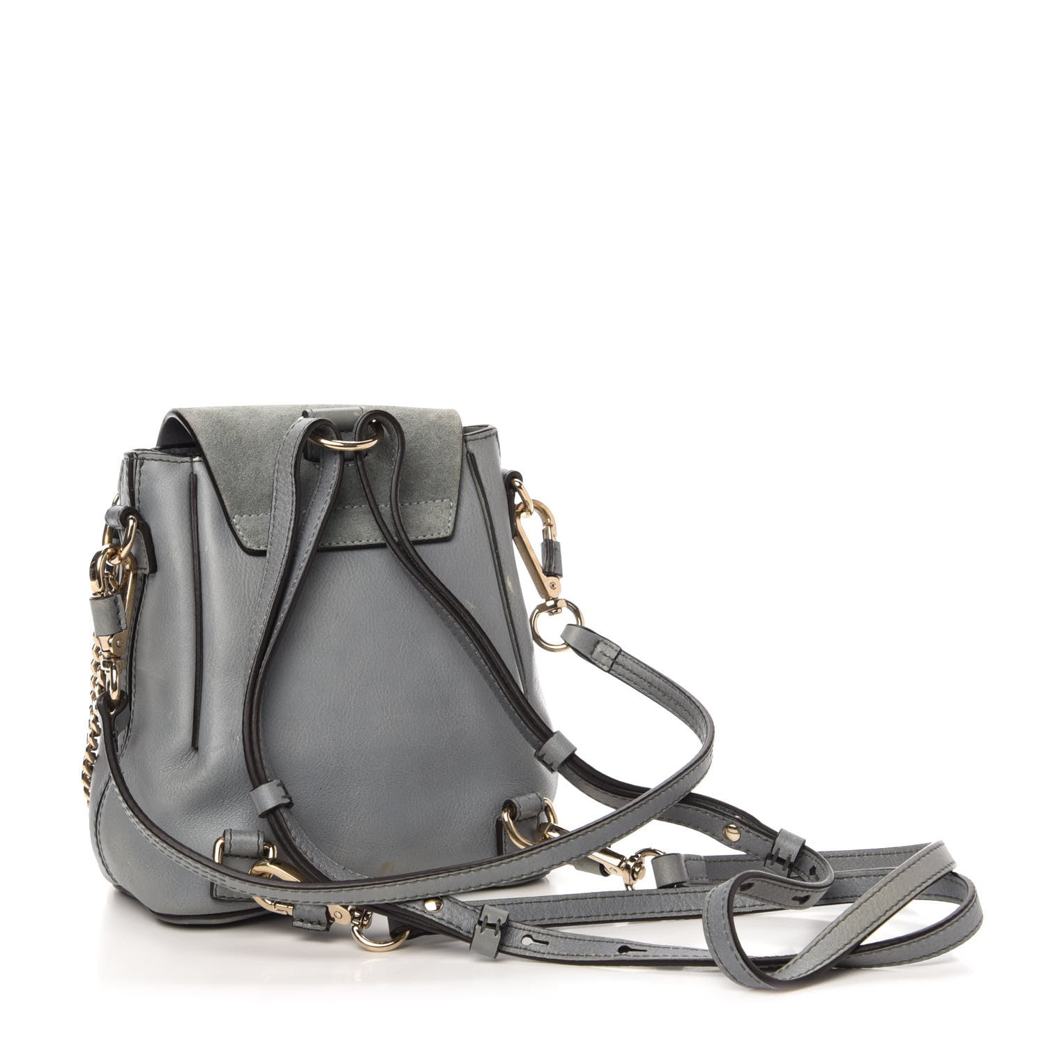 Chloe Suede Calfskin Mini Faye Backpack Airy Grey 2 of 14