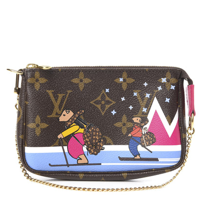 Louis Vuitton Monogram 2018 Christmas Animation Mini Bears Pochette Accessories 1 of 6