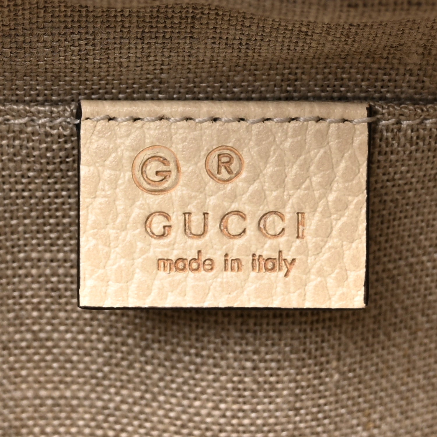 Gucci Monogram Dollar Calfskin Mini Bree Messenger Bag Beige Ebony Avoire 6 of 12