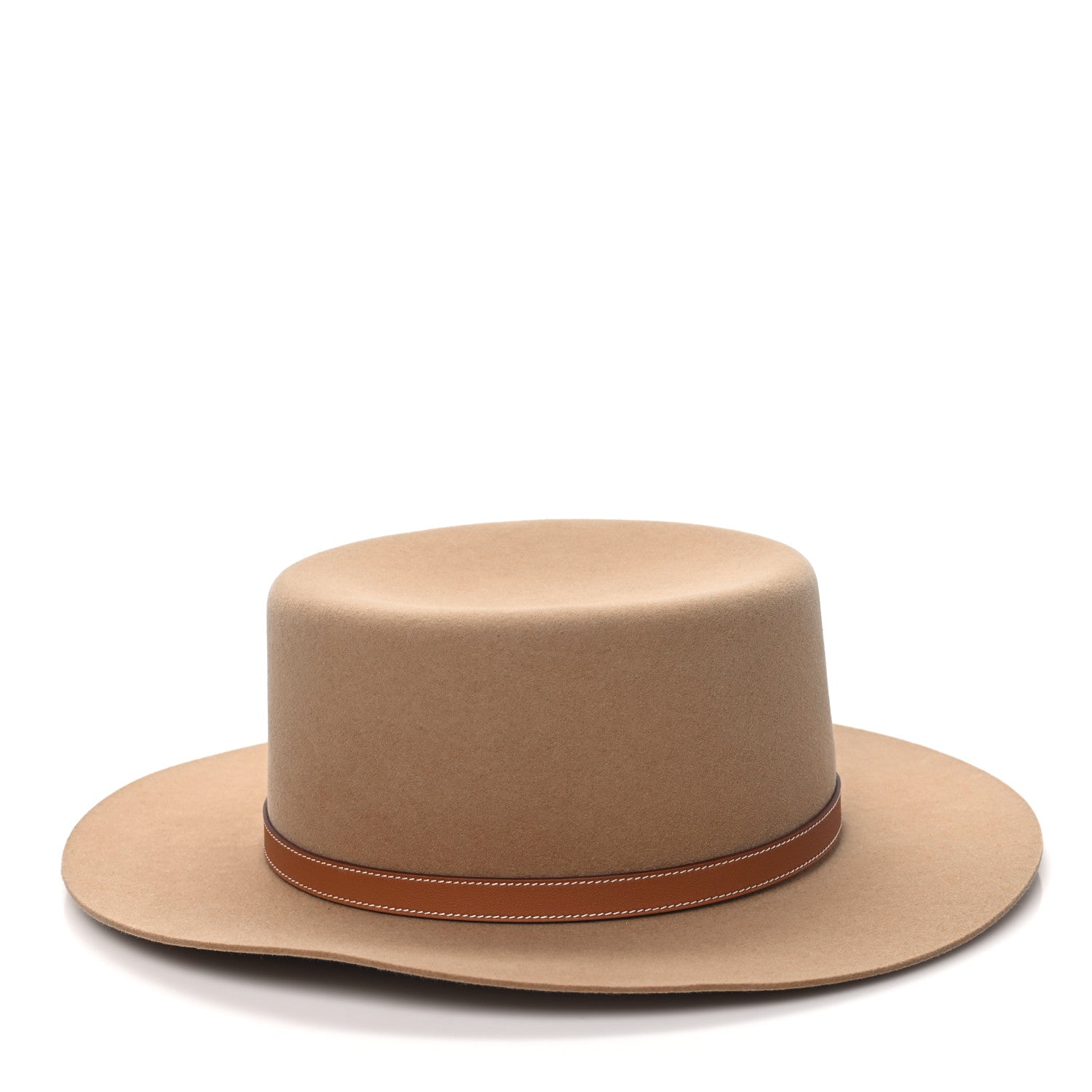 Hermes Rabbit Felt Hampton Hat 57 Beige Camel 4 of 9
