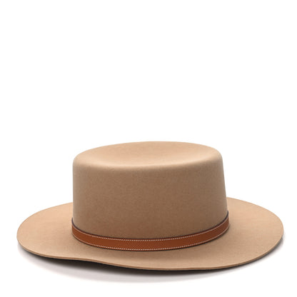 Hermes Rabbit Felt Hampton Hat 57 Beige Camel 4 of 9
