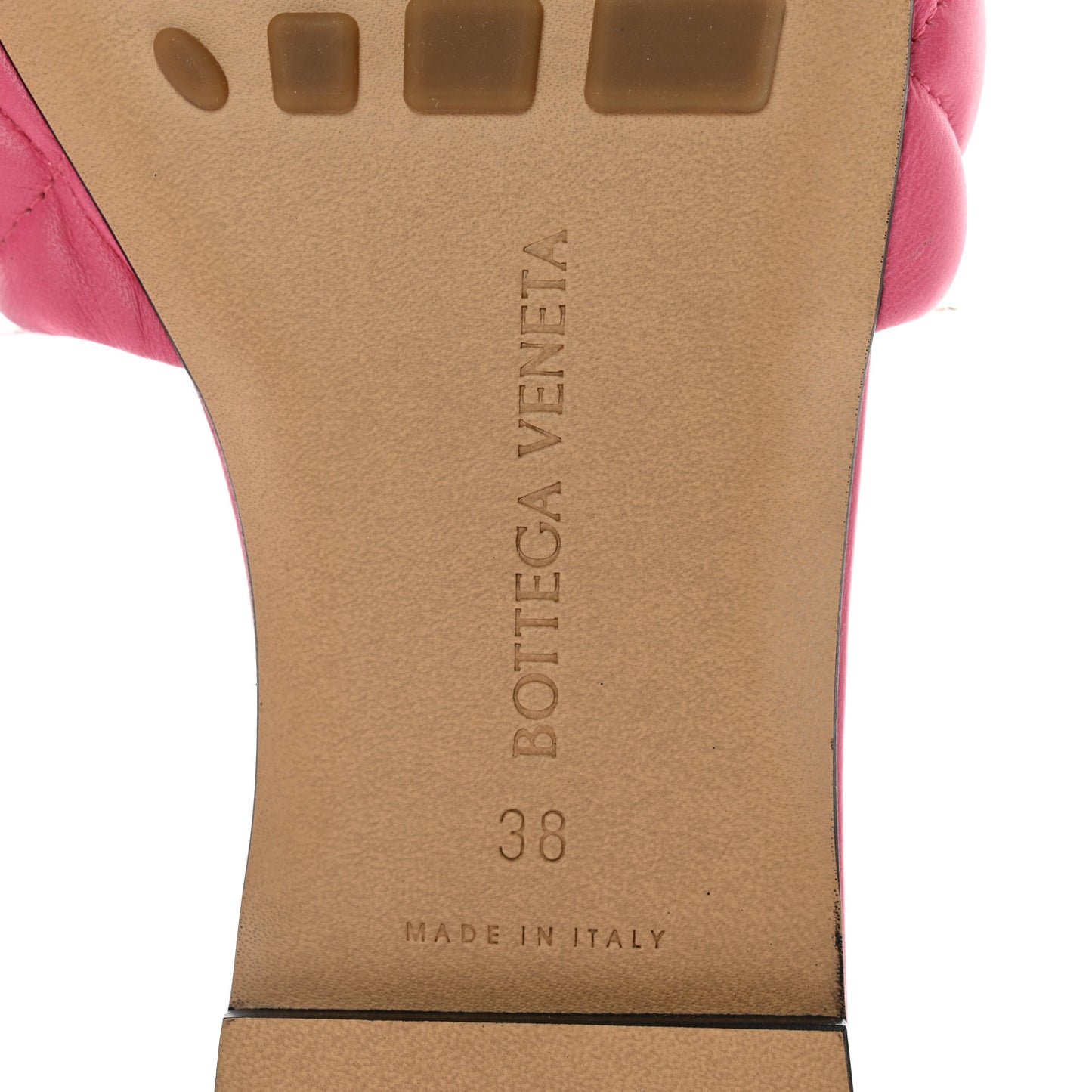 Nappa Matelasse Padded Flat Sandals 38 Azalea