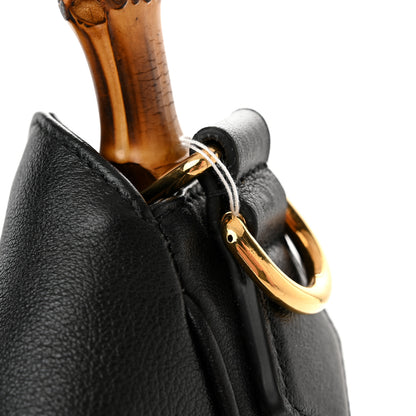 Gucci Softy Wonka Textured Dollar Calfskin Large Diana Bamboo Shoulder Bag Black 10 of 10