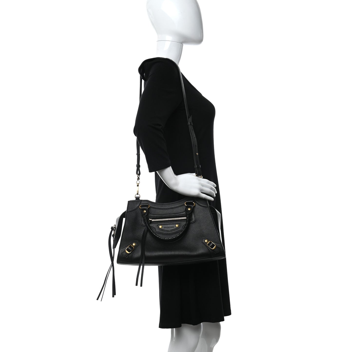 Smooth Calfskin Neo Classic Gold Hardware Mini City Black