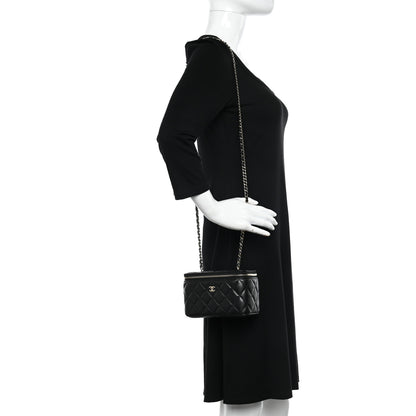 Chanel Caviar Quilted Small Vanity Case With Chain Black 2 of 11