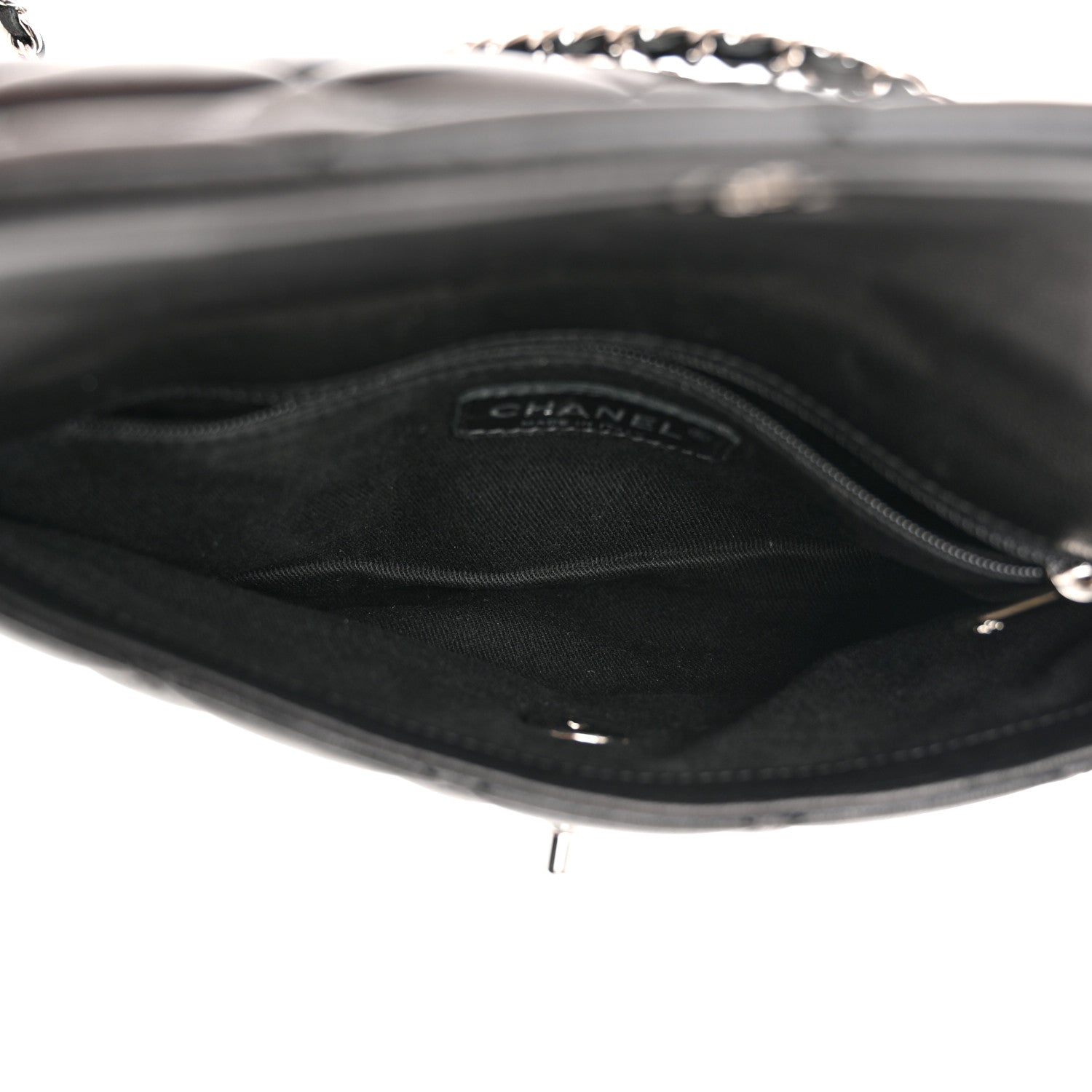 Chanel Lambskin Quilted Double Sided Clutch With Chain Black 5 of 12