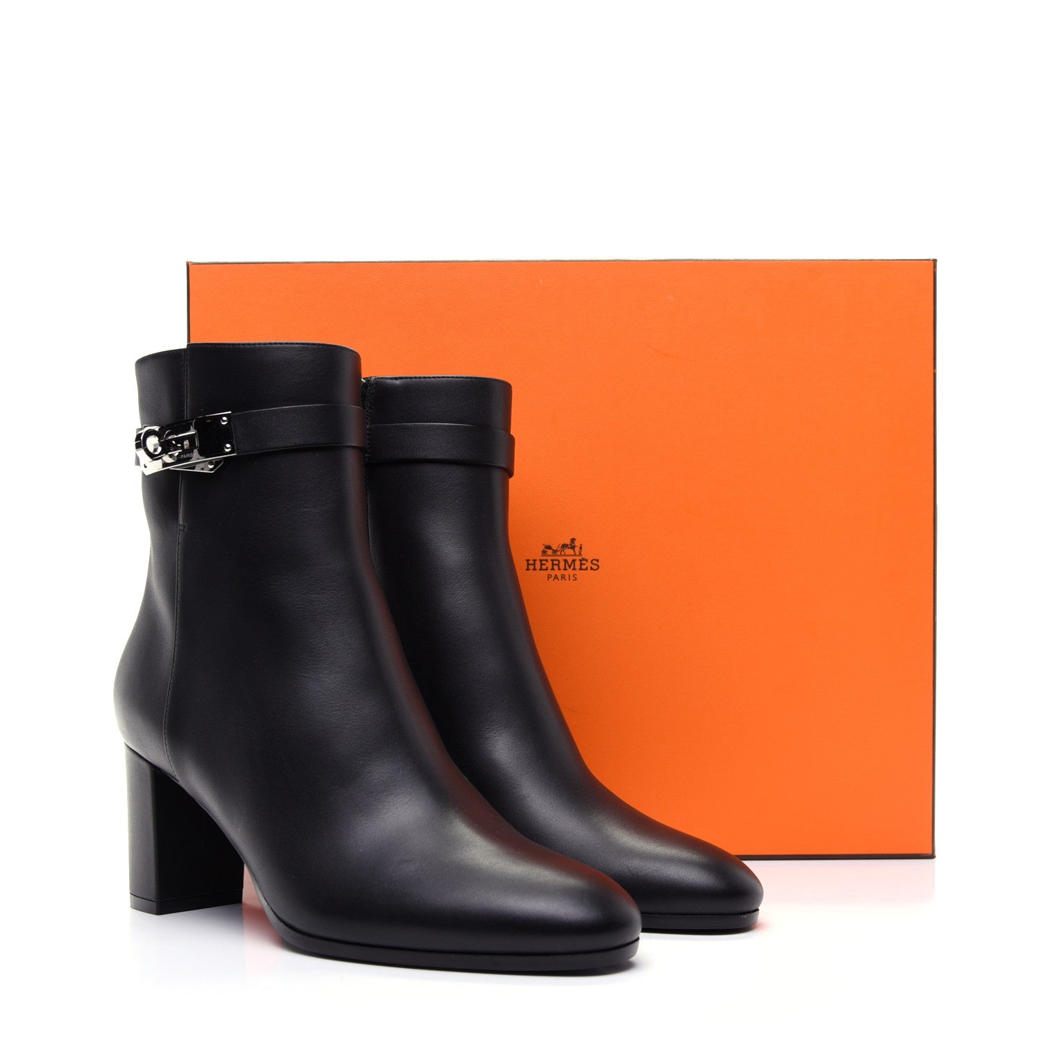 Hermes Calfskin Saint Germain Ankle Boots 37 Black 13 of 13