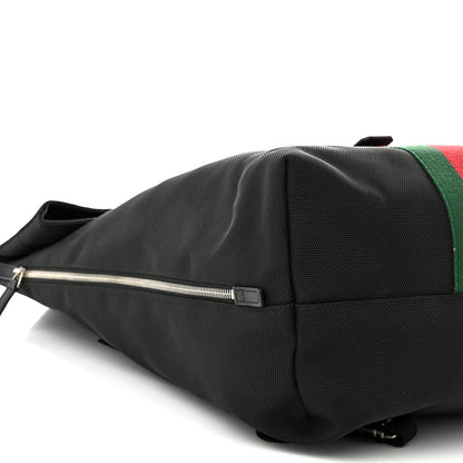 Gucci Techno Canvas Web Single Buckle Backpack Black 8 of 10