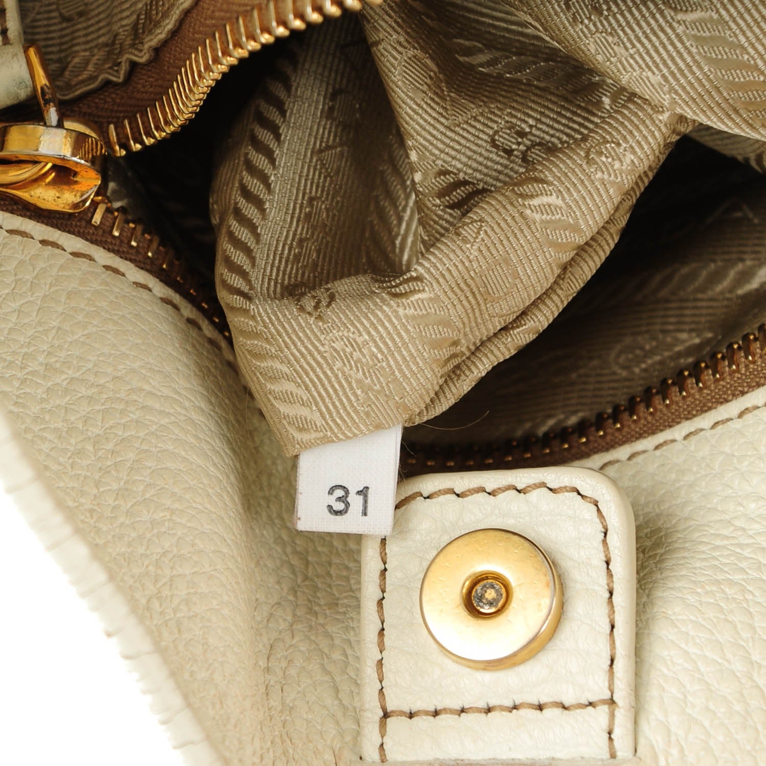 Prada Vitello Daino Side Pocket Hobo Talco 7 of 8