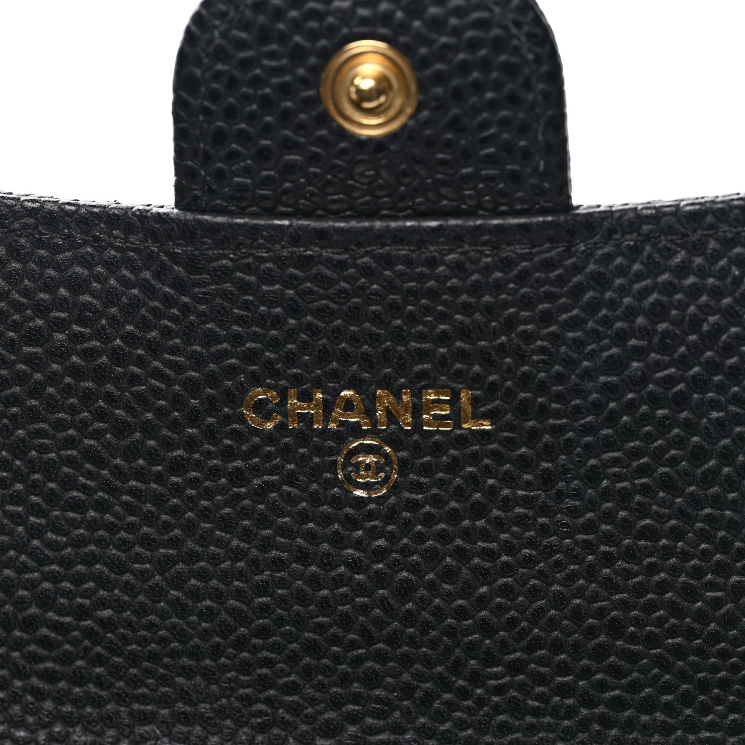 Chanel Caviar Quilted Large Gusset Flap Wallet Black 6 of 7