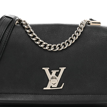 Louis Vuitton Calfskin Lockme II Chain Bag BB Black 5 of 12