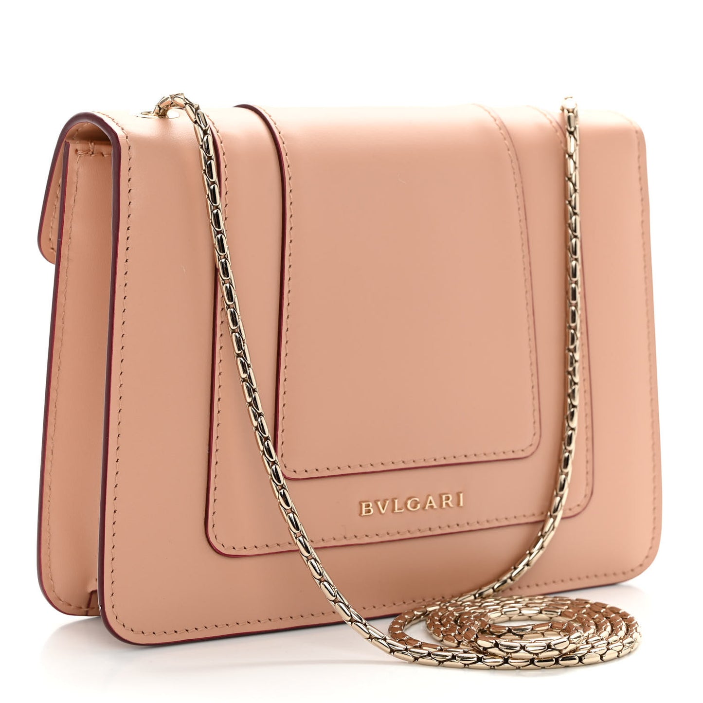 Calfskin Serpenti Forever Crossbody Bag Beige