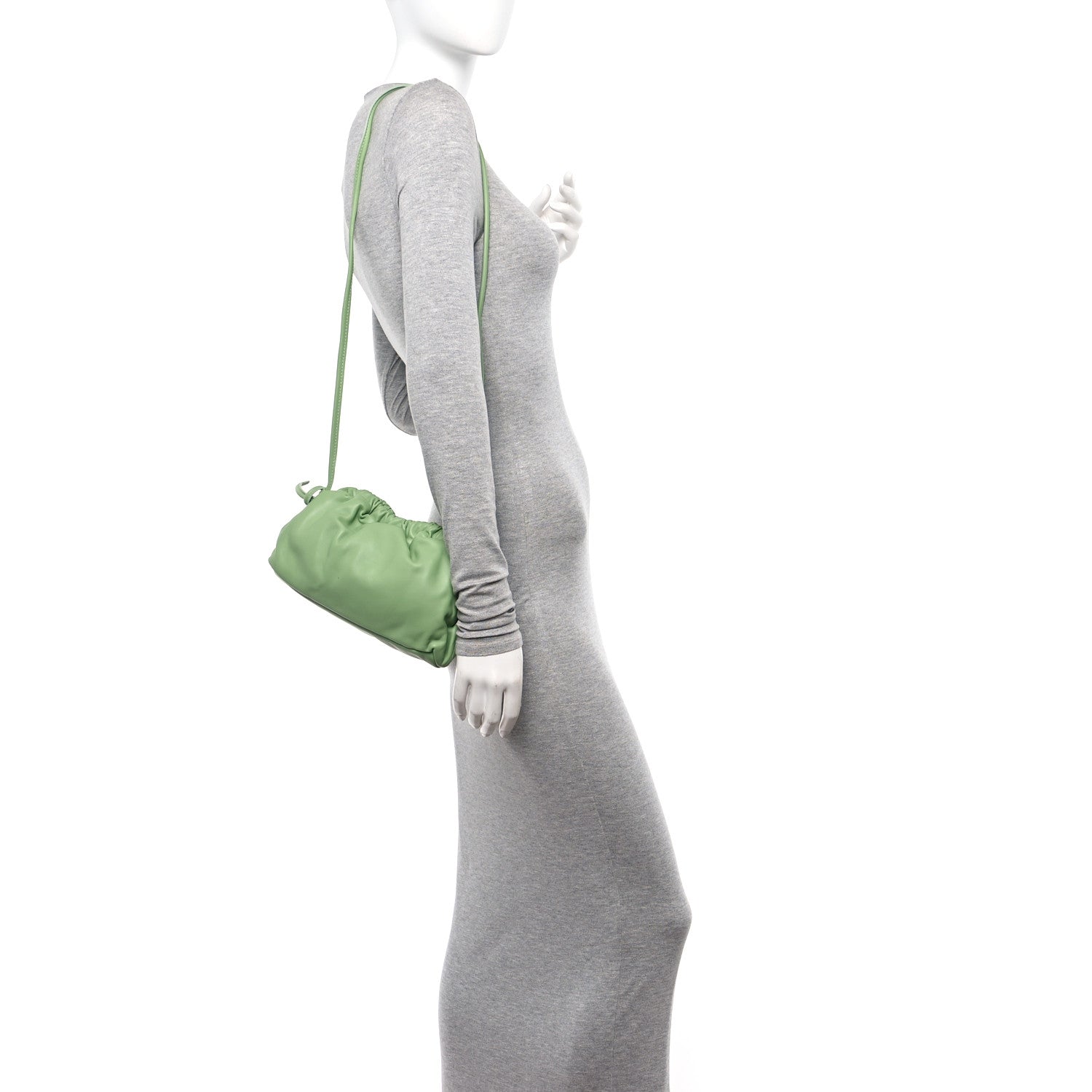 Mansur Gavriel Lambskin Mini Cloud Clutch Seagl 2 of 9