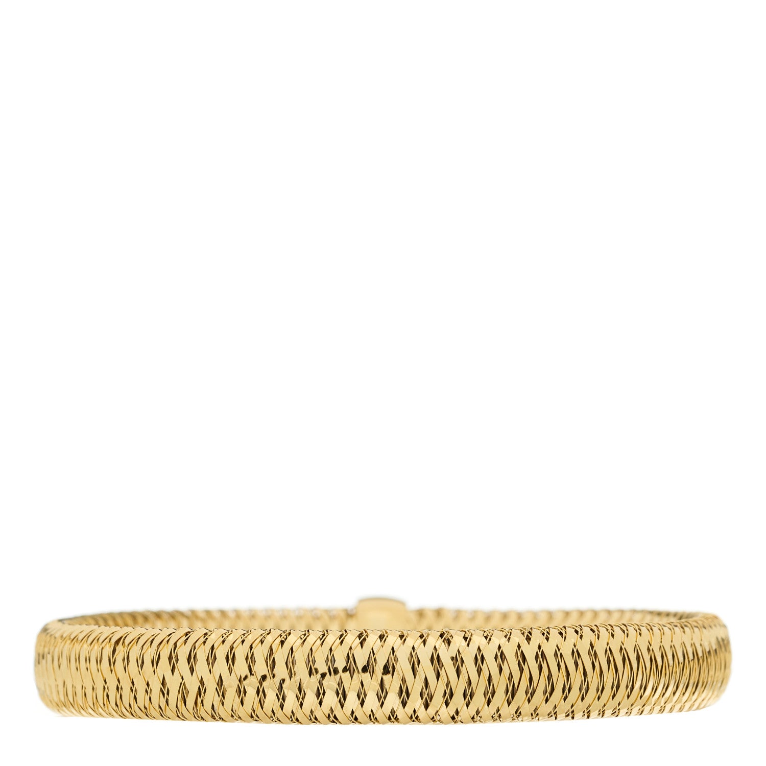 Roberto Coin 18K Yellow Gold Primavera Flex Bangle Bracelet 2 of 3
