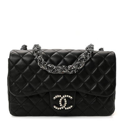 Chanel Lambskin Quilted Medium Westminster Pearl Flap Black 1 of 11