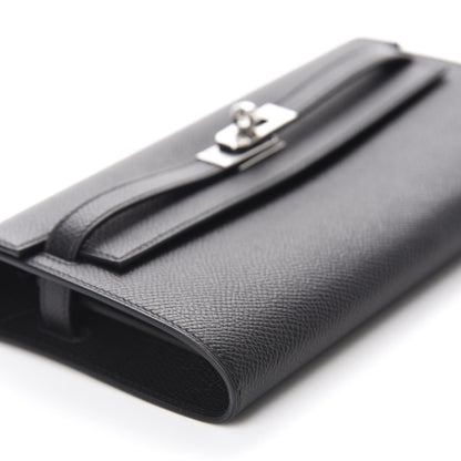 Hermes Epsom Kelly Wallet To Go Black 6 of 10