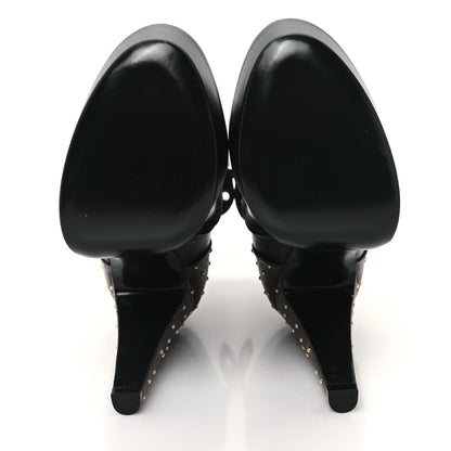 Louis Vuitton Soft Calfskin Monogram Afterglow Platform Ankle Boots 37 Black 6 of 10