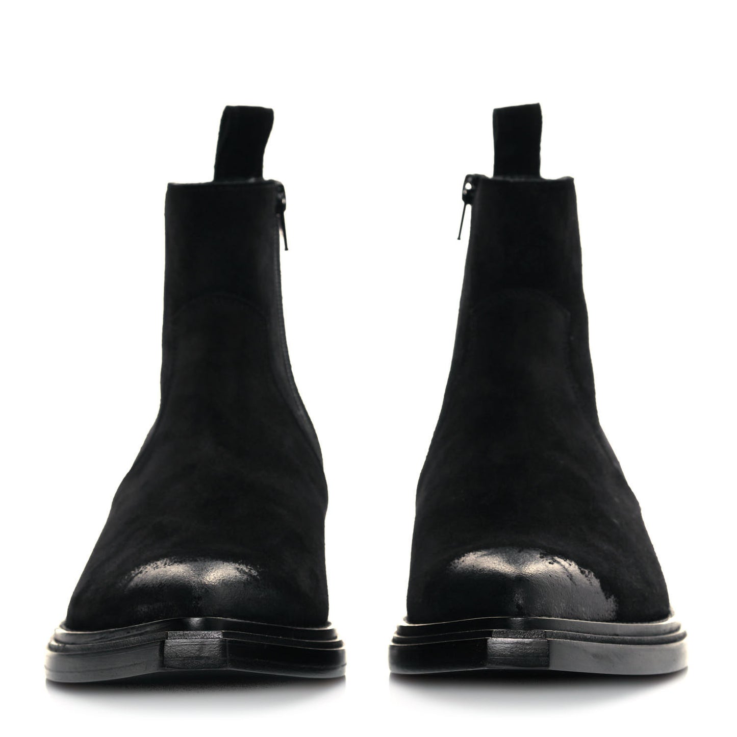 Suede Santiag Western Boots 38.5 Black