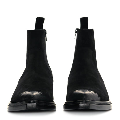 Balenciaga Suede Santiag Western Boots 38.5 Black 2 of 7