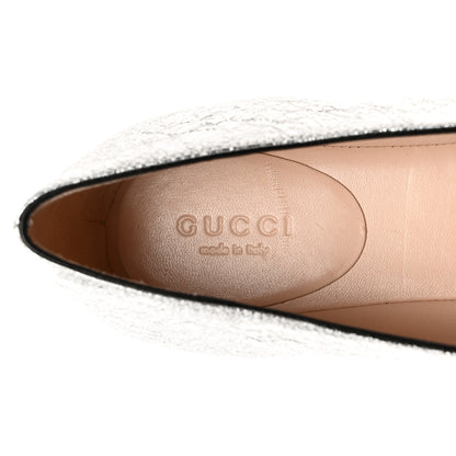 Gucci Galassia GG Marmont Fringe Flats 37.5 Argento 6 of 9
