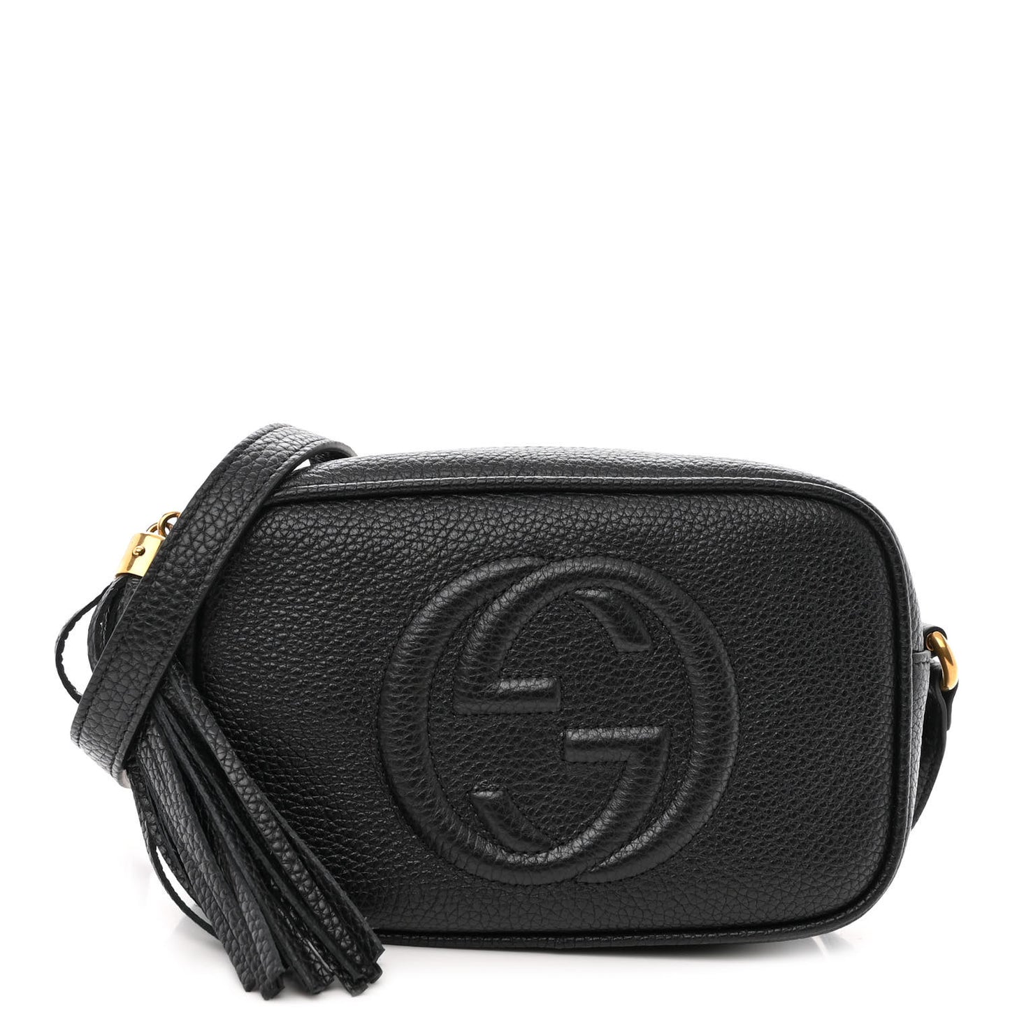 Pebbled Calfskin Mini Soho Disco Bag Black