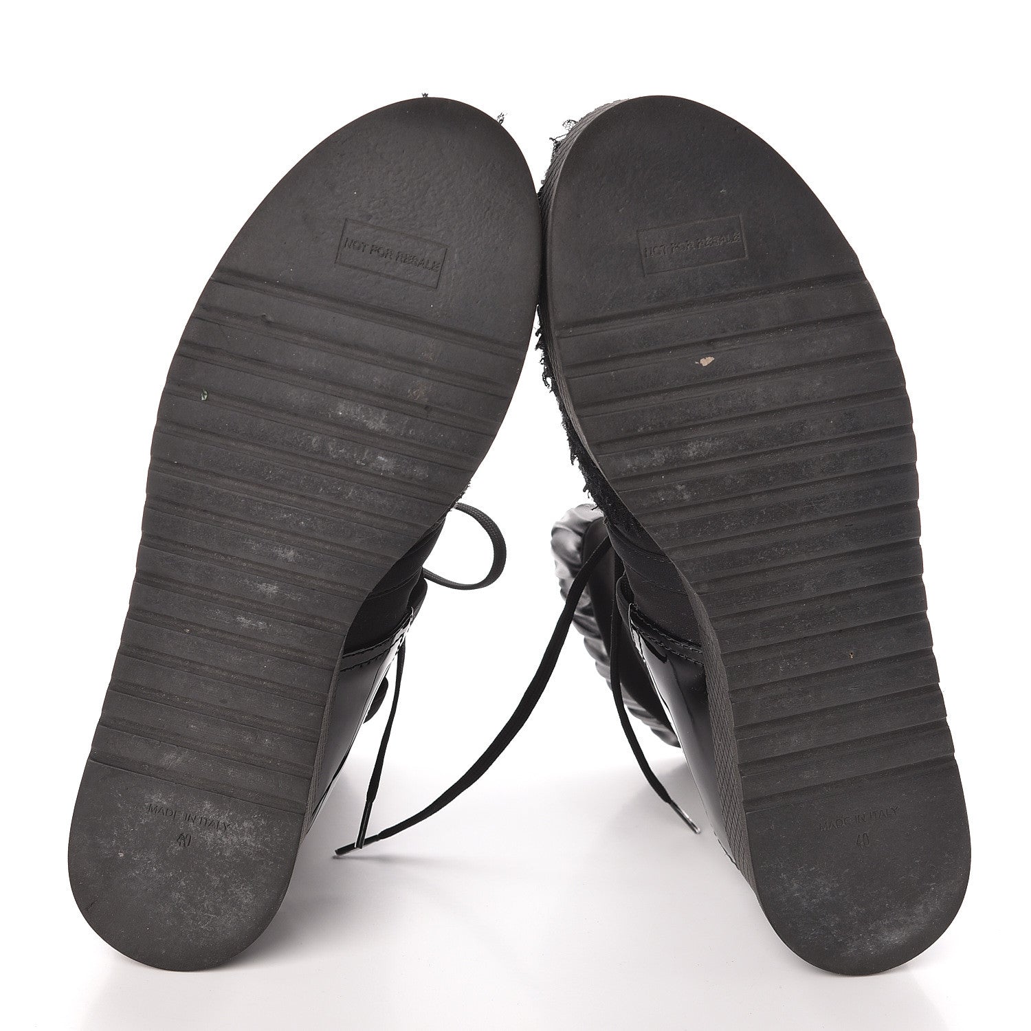 Chanel Calfskin Nylon Boots 40 Black 5 of 6