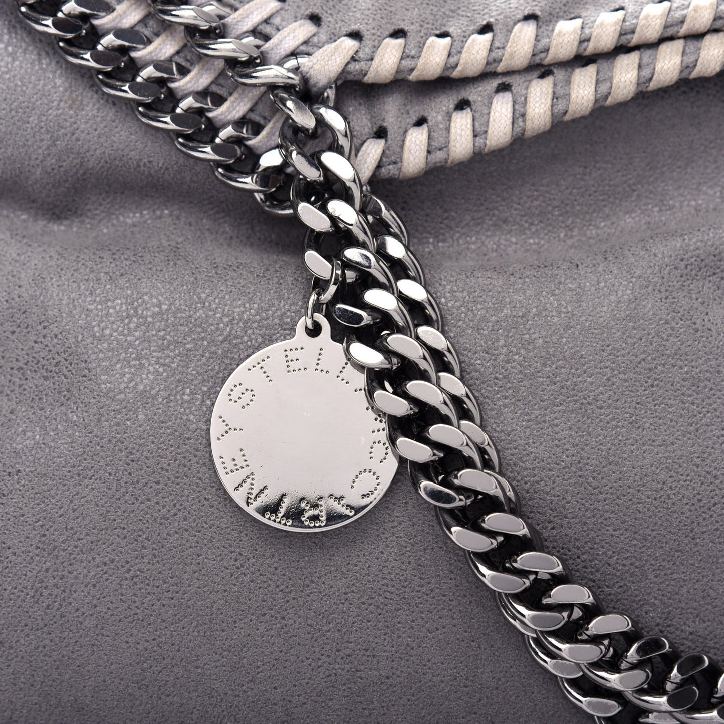 Shaggy Deer Falabella Fold Over Tote Grey
