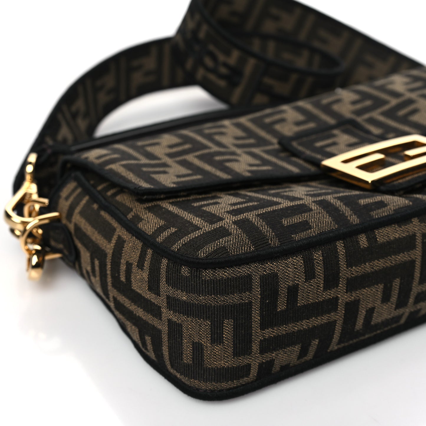 Fabric Jacquard FF 1974 Medium Baguette Tobacco Moro Black