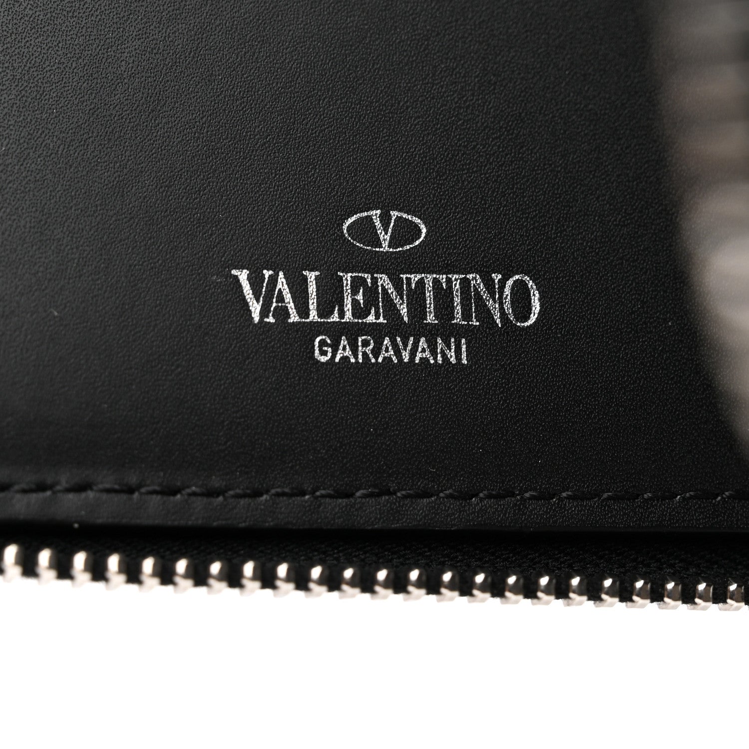 Valentino Garavani Calfskin VLTN Neck Strap Wallet Black 7 of 8