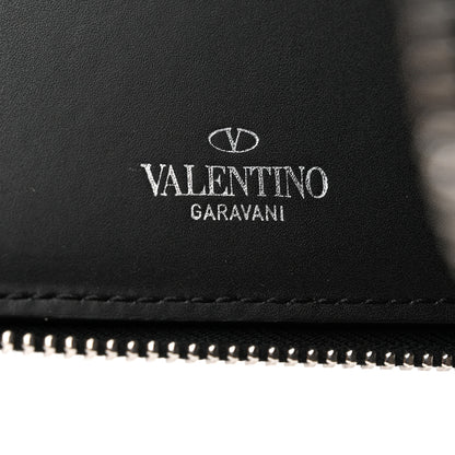 Valentino Garavani Calfskin VLTN Neck Strap Wallet Black 7 of 8