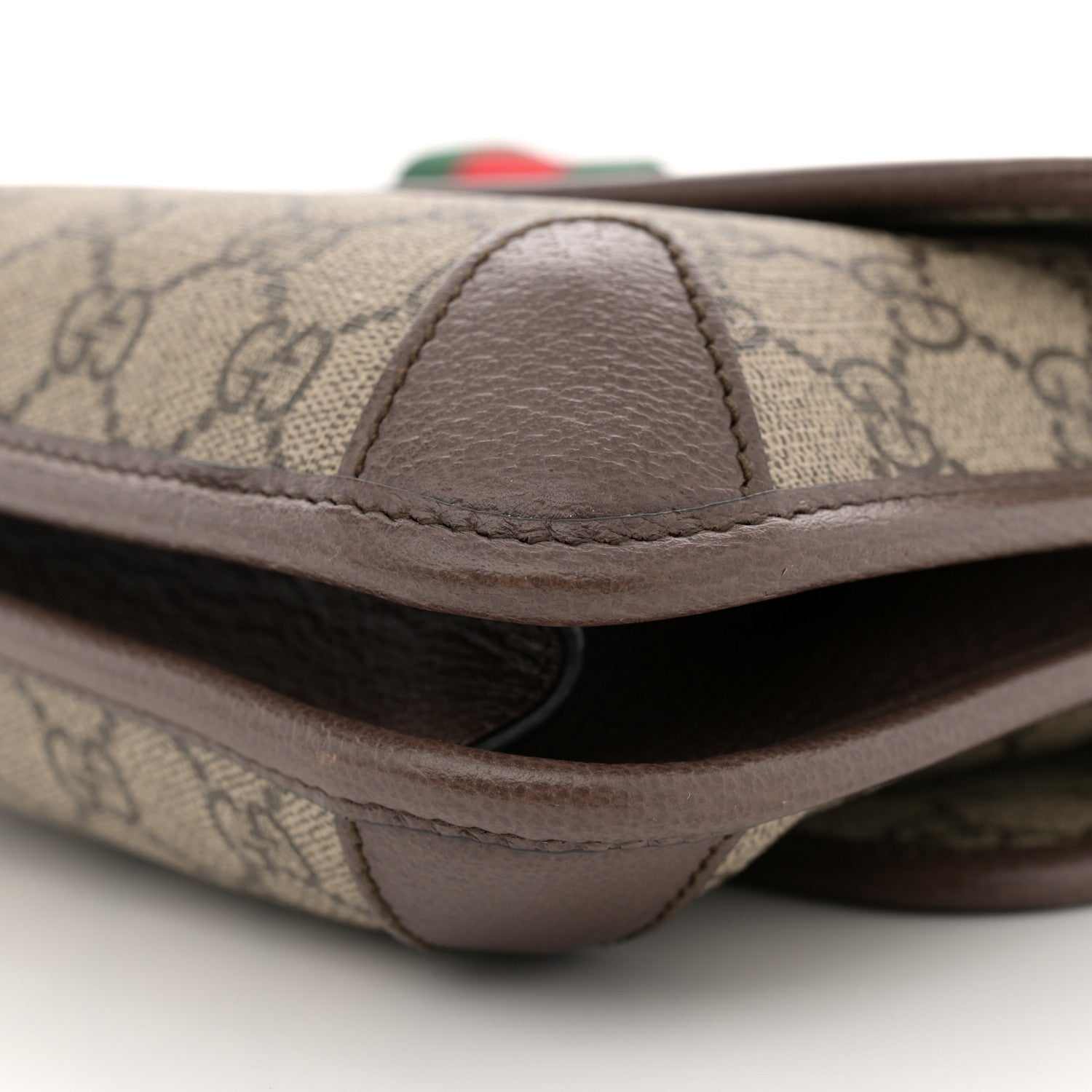 Gucci GG Supreme Monogram Web Small Neo Vintage Double Flap Messenger Bag Beige New Acero 11 of 13