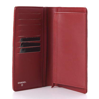 Chanel Patent Quilted Brilliant Yen Wallet Red 5 of 10