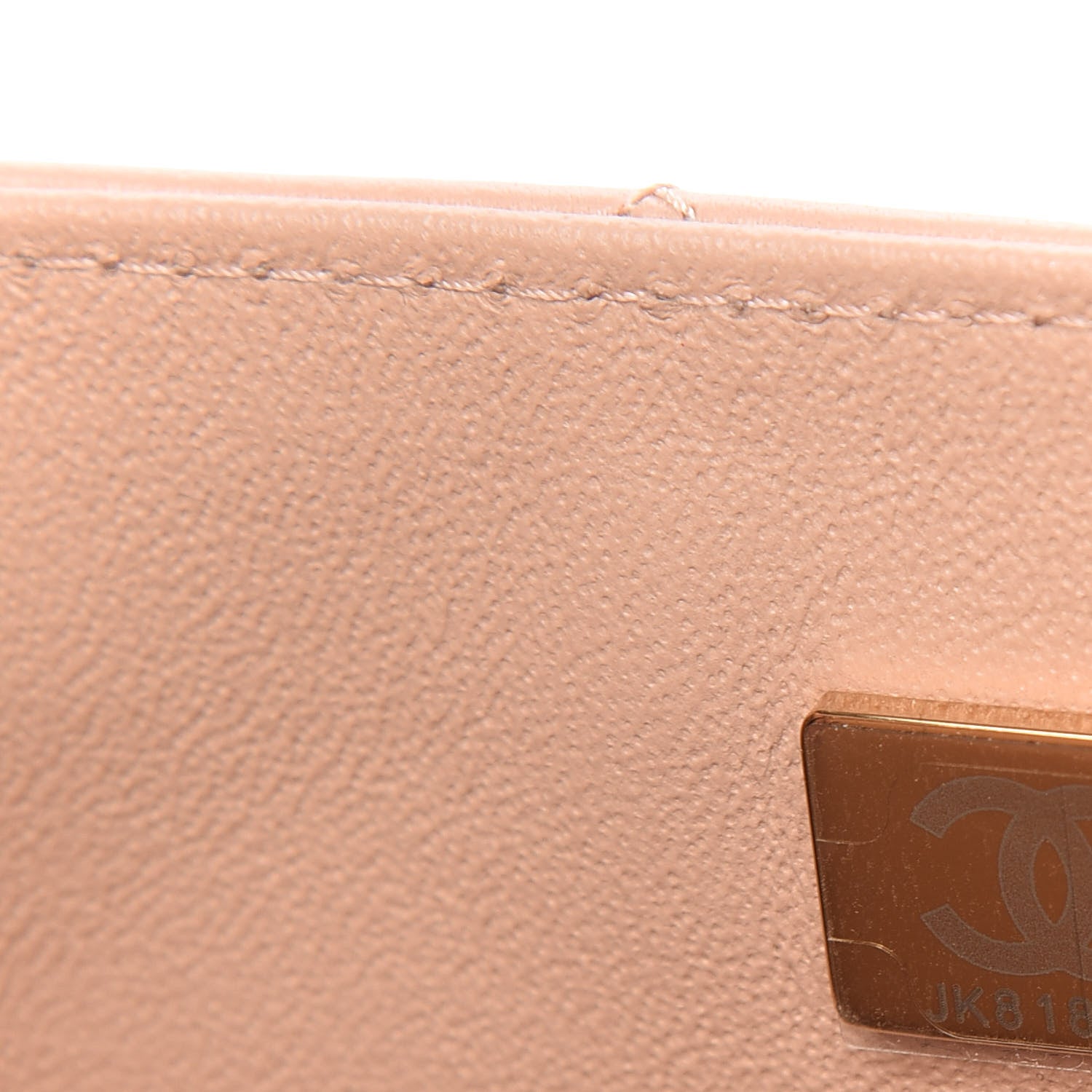 Chanel Lambskin Quilted Mini Rectangular Flap Dark Beige 9 of 11