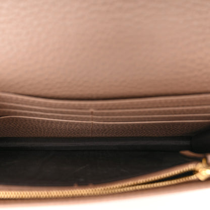 Gucci Calfskin Mini GG Marmont Chain Wallet Porcelain Rose 5 of 10