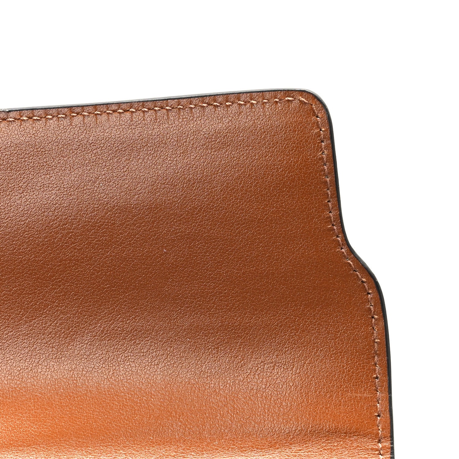 Celine Triomphe Canvas Lambskin Phone Pouch With Flap Tan 11 of 11