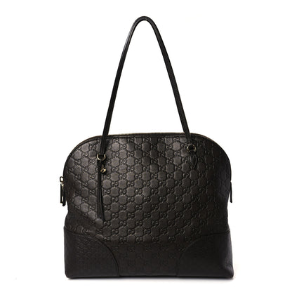 Gucci Guccissima Medium Bree Shoulder Bag Chocolate 1 of 11