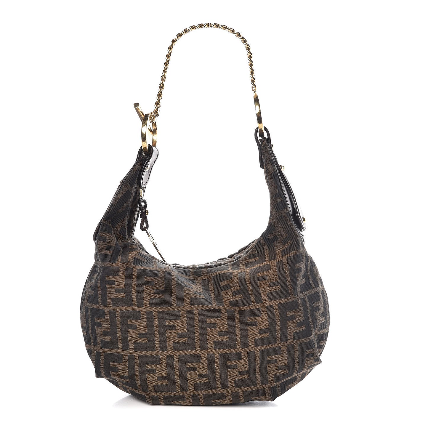 Zucca Small Chef Chain Hobo Tobacco